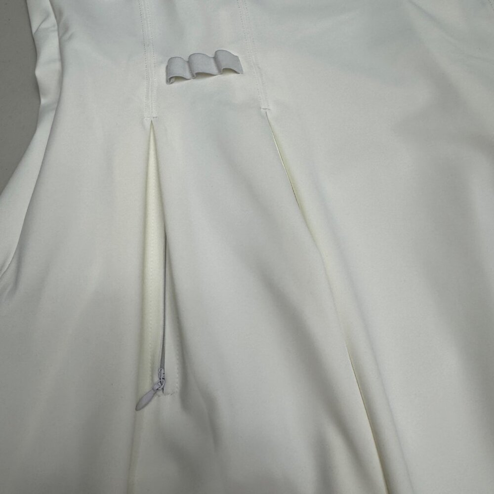 NWT Tilley Sleeveless Polo Dress Golf/Tennis Womens Large White Small Snag/Stain - Picture 8 of 13